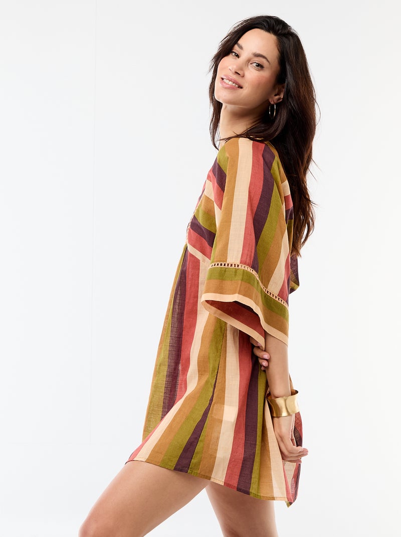 Robe de plage mi-longue Marron - Kiabi