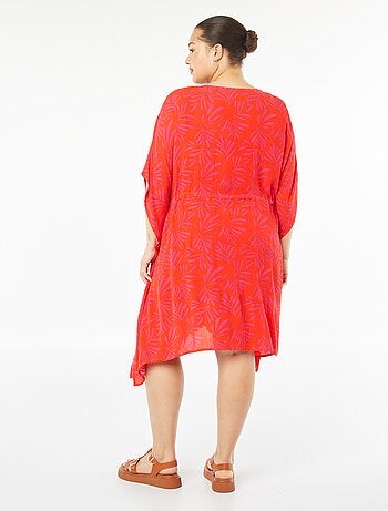 Robe de plage ouverte et imprimée