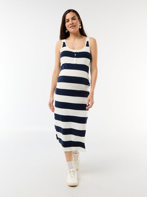 Robe débardeur de maternité en rib - Kiabi