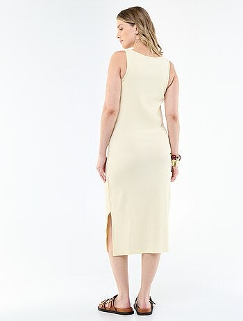 Robe débardeur de maternité en rib