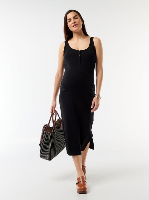 Robe débardeur de maternité en rib - Kiabi
