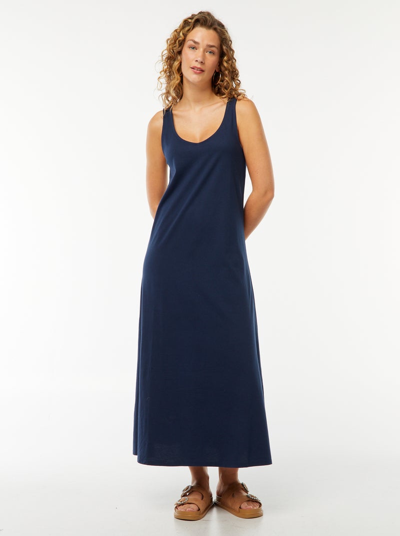 Robe débardeur longue Bleu - Kiabi