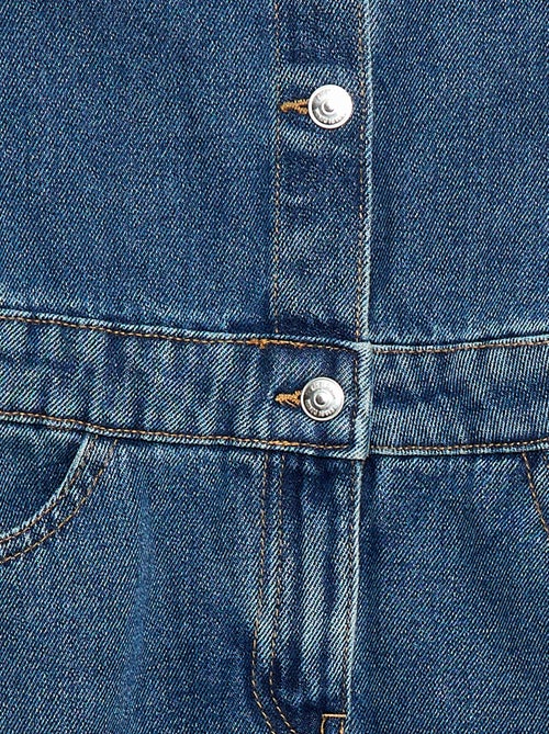 Robe denim avec col chemise - Kiabi