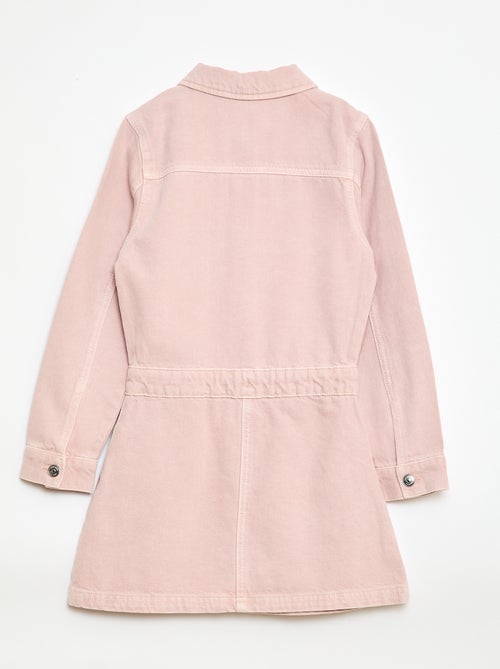 Robe denim avec col chemise - Kiabi