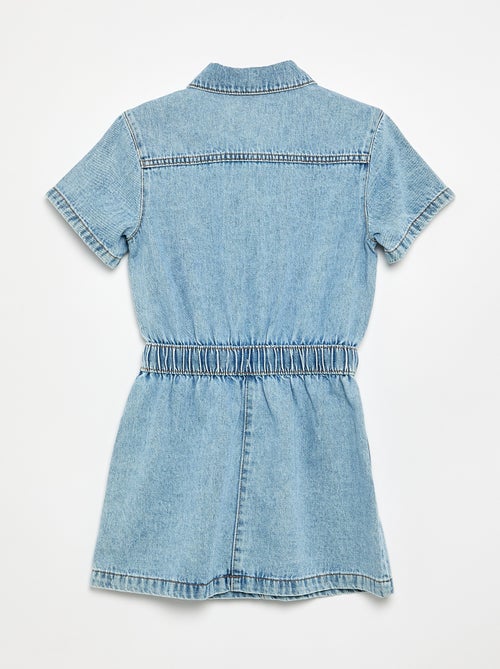 Robe denim coupe chemise - Kiabi Robe denim coupe chemise - Kiabi