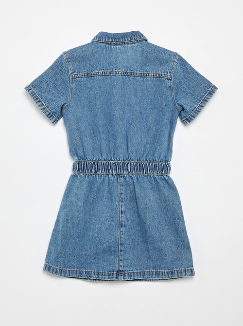 Robe denim coupe chemise - Kiabi