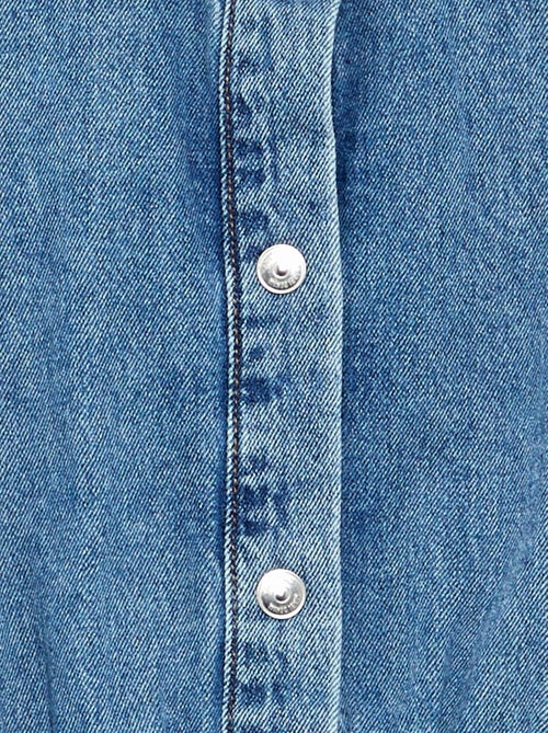 Robe denim coupe chemise - Kiabi