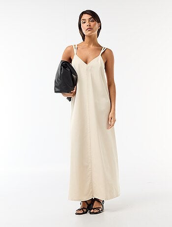 Robe denim coupe longue