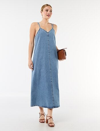 Robe denim coupe longue