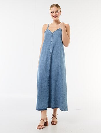 Robe denim coupe longue