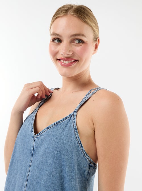 Robe denim coupe longue - Kiabi
