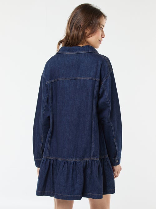 Robe denim manches longues - Kiabi