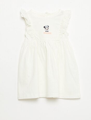 Robe 'Disney' unie sans manches avec volant sur le plastron