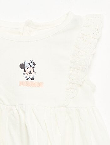 Robe 'Disney' unie sans manches avec volant sur le plastron