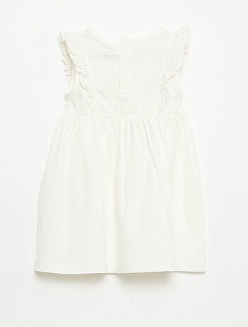 Robe 'Disney' unie sans manches avec volant sur le plastron