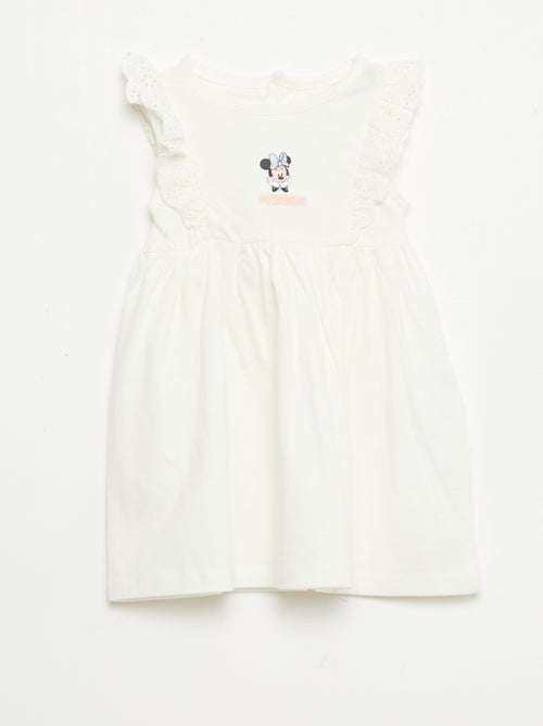 Robe 'Disney' unie sans manches avec volant sur le plastron - Kiabi