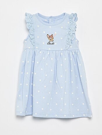 Robe 'Disney' unie sans manches avec volant sur le plastron
