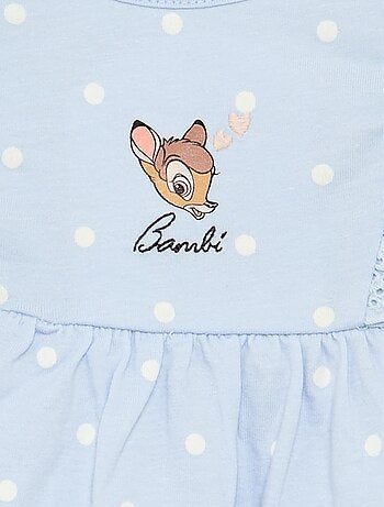 Robe 'Disney' unie sans manches avec volant sur le plastron