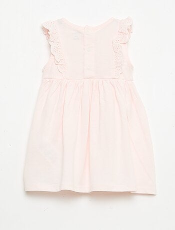 Robe 'Disney' unie sans manches avec volant sur le plastron