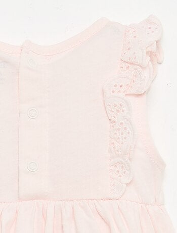 Robe 'Disney' unie sans manches avec volant sur le plastron