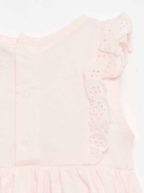Robe 'Disney' unie sans manches avec volant sur le plastron - Kiabi