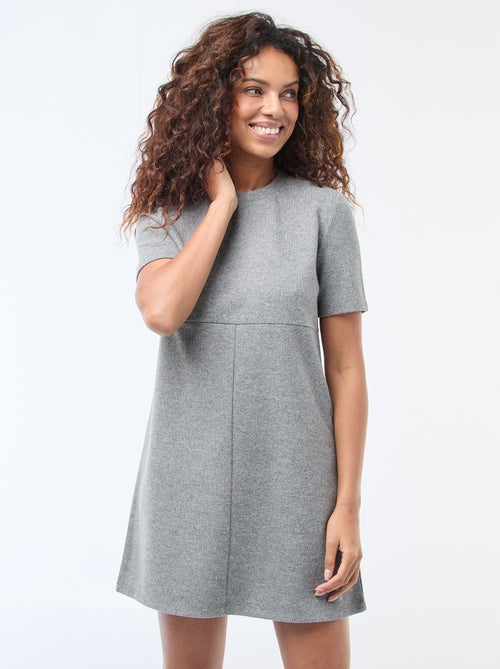Robe droite en maille doudou - Kiabi