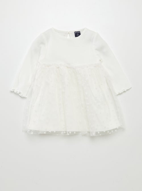 Robe effet 2 en 1 avec un jupon en tulle - Kiabi