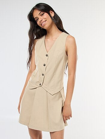 Robe effet 2 en 1 gilet de costume + jupe