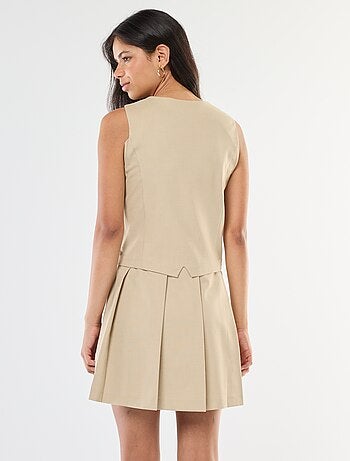 Robe effet 2 en 1 gilet de costume + jupe