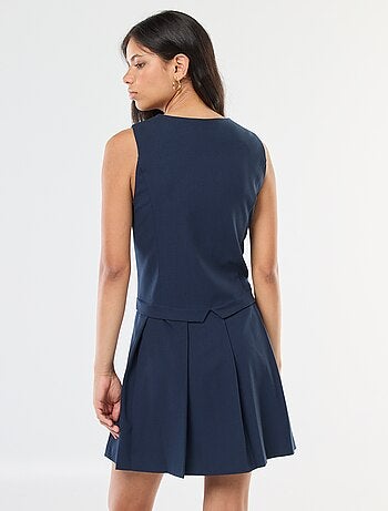 Robe effet 2 en 1 gilet de costume + jupe