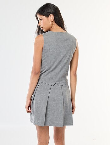 Robe effet 2 en 1 gilet de costume + jupe