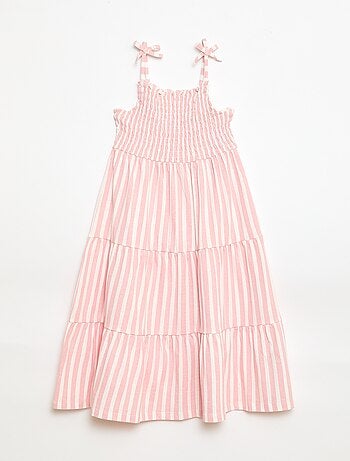 Robe en coton à fines bretelles imprimée