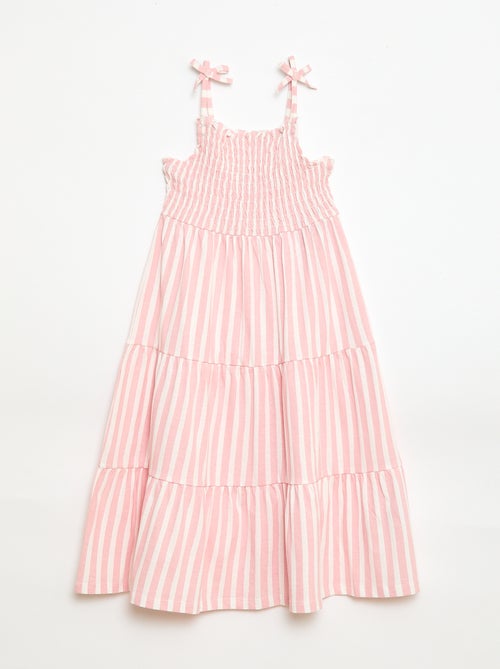 Robe en coton à fines bretelles imprimée - Kiabi