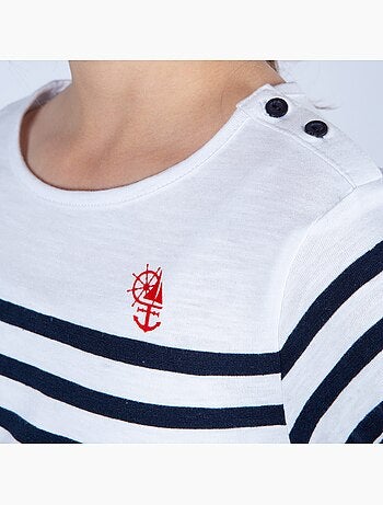 Robe en coton léger 'Breizh Océan', Robe pour fille à rayures