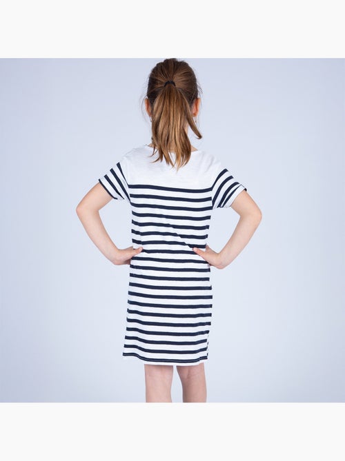 Robe en coton léger 'Breizh Océan', Robe pour fille à rayures - Kiabi