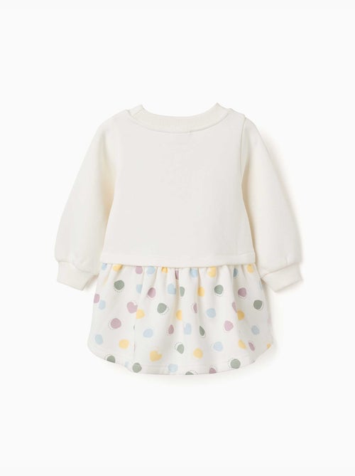 Robe en coton peigné avec motif de cœurs et de pois - Kiabi