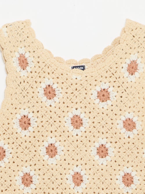 Robe en crochet avec motif - Kiabi