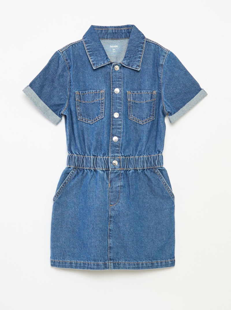 Robe en denim Bleu - Kiabi
