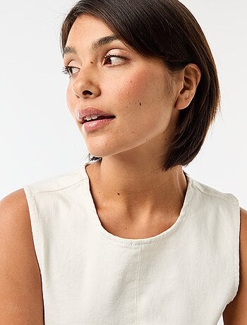 Robe en denim courte sans manches