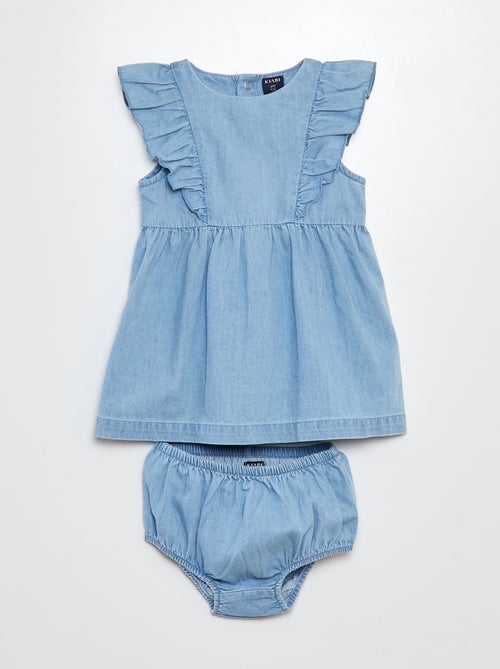 Robe en denim + culotte - 2 pièces - Kiabi