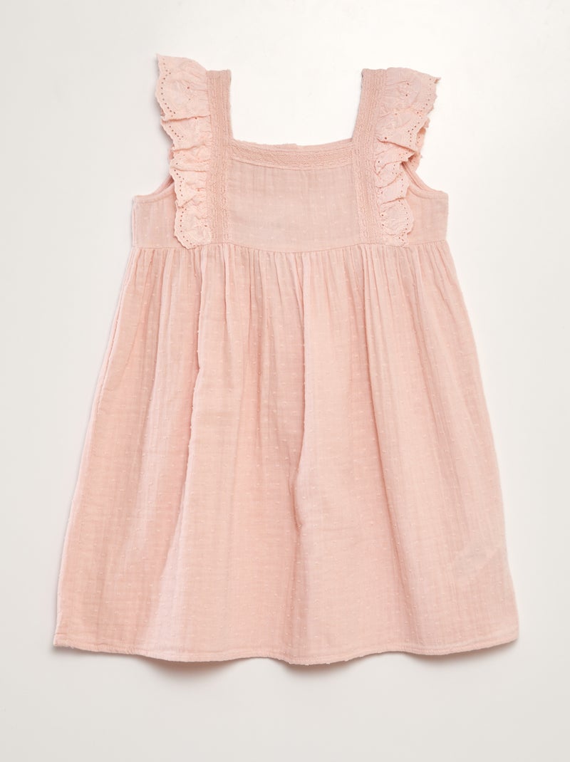 Robe Bébé Guess En Jean Rose Brodé – Taille 12-18 Mois, Très Bon état