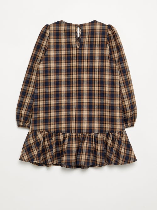 Robe en flanelle à manches longues - Kiabi