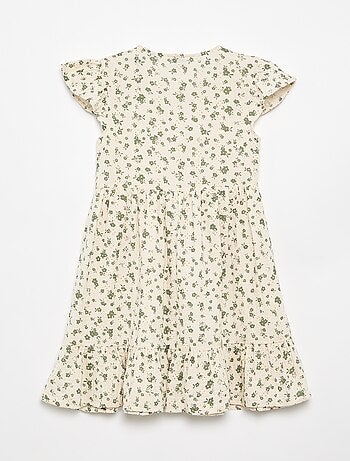 Robe en gaze de coton et imprimée
