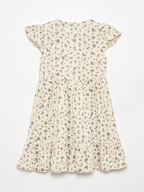 Robe en gaze de coton et imprimée - Kiabi