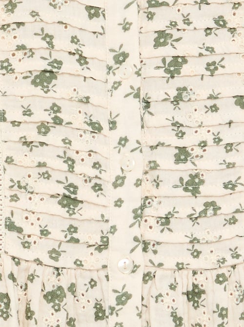 Robe en gaze de coton et imprimée - Kiabi