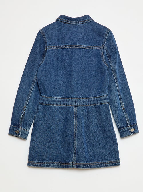 Robe en jean avec ouverture pressionnée - Kiabi