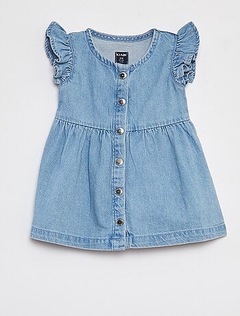 Robe en jean avec volants