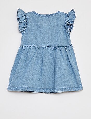 Robe en jean avec volants