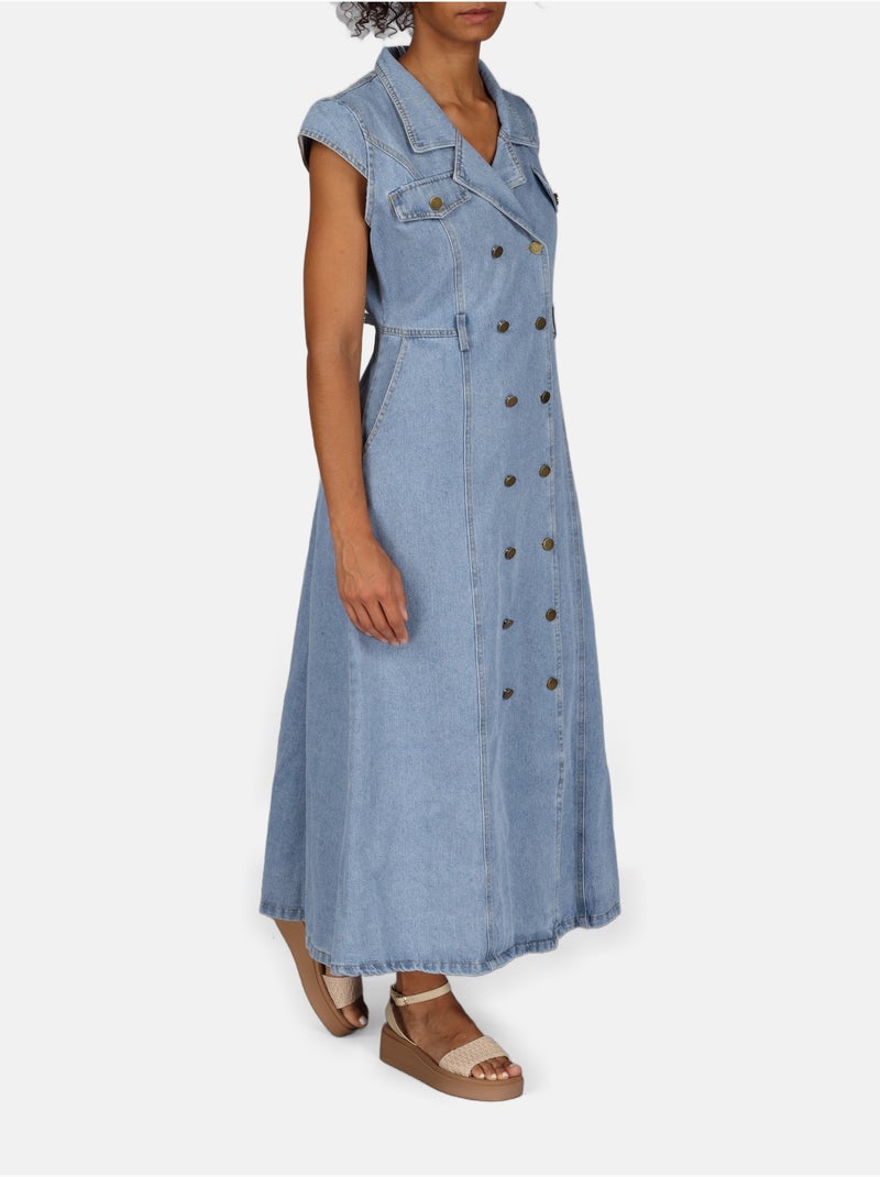 Robe en jean Bleu - Kiabi