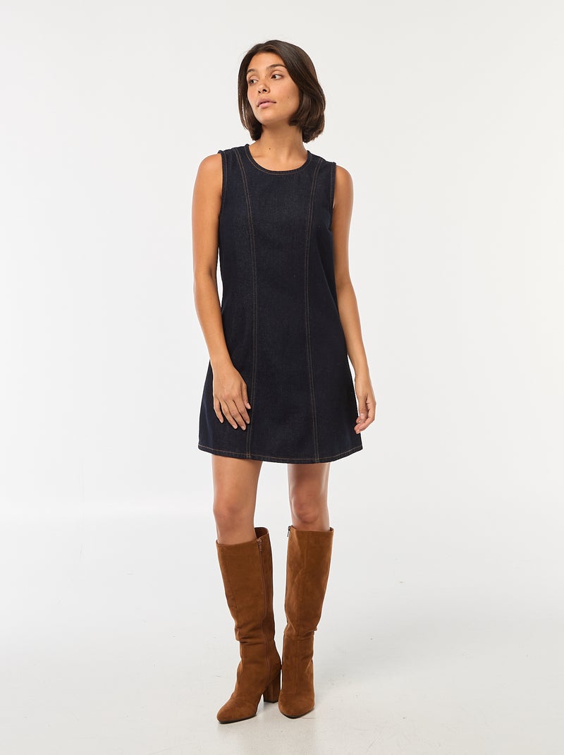 Robe en jean courte Bleu - Kiabi